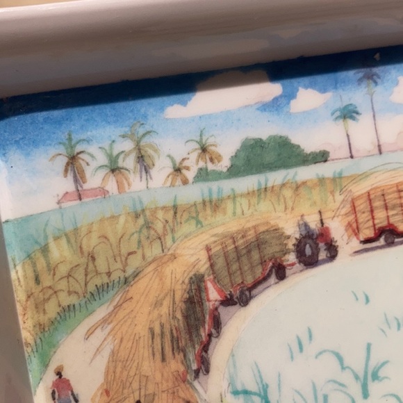 Melamine tray signed Jill Walker Barbados - Picture 5 of 11